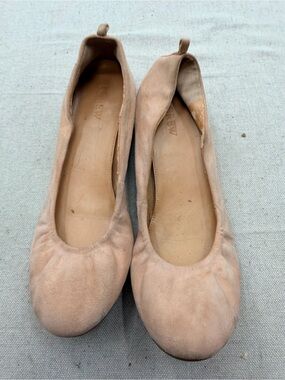 Neutral Suede Ballet Flats - J. Crew